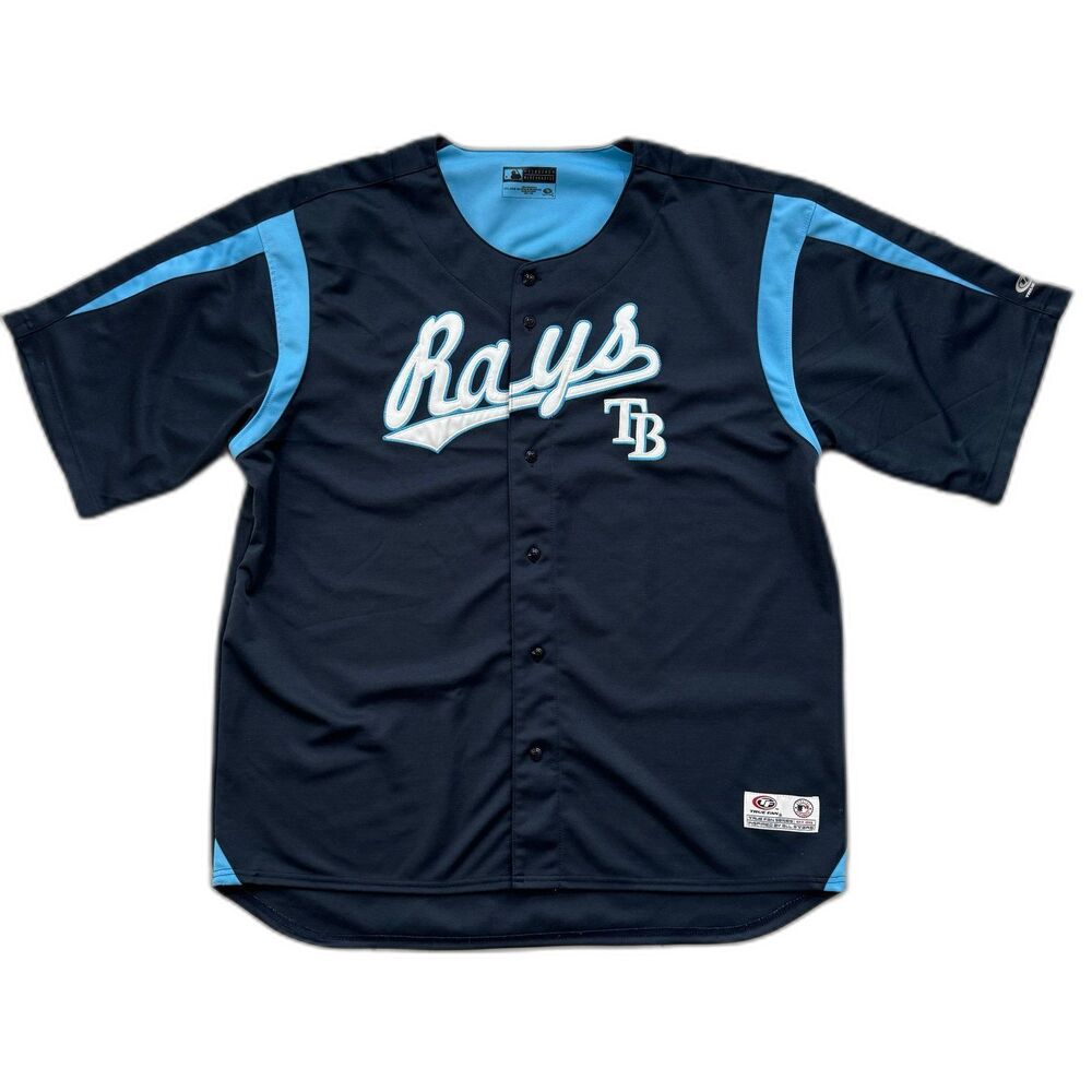 MLB Tampa Bay Rays Navy and Light Blue Baseball Jersey